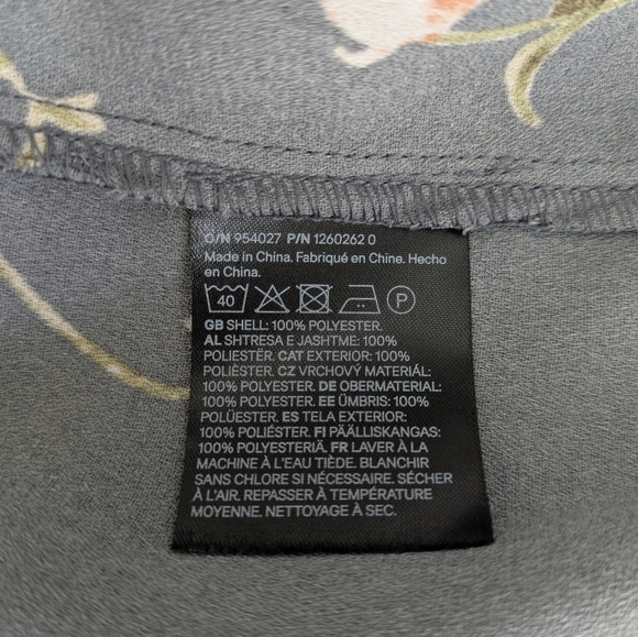 H&M Women's Oversized Frilled-collar Mini dress Floral Long Sleeve Fall Bohemian - Picture 12 of 13